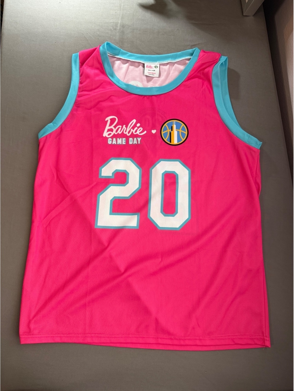Barbie Game Day Pink Basketball Jersey Size Large